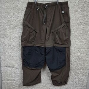 Nike ACG Mens Smith Summit Convertible Cargo Pants Zip Off Brown Size XXL DN3943